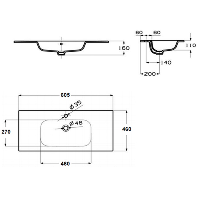 Комплект мебели Aquaton Ривьера 60 белый - 11