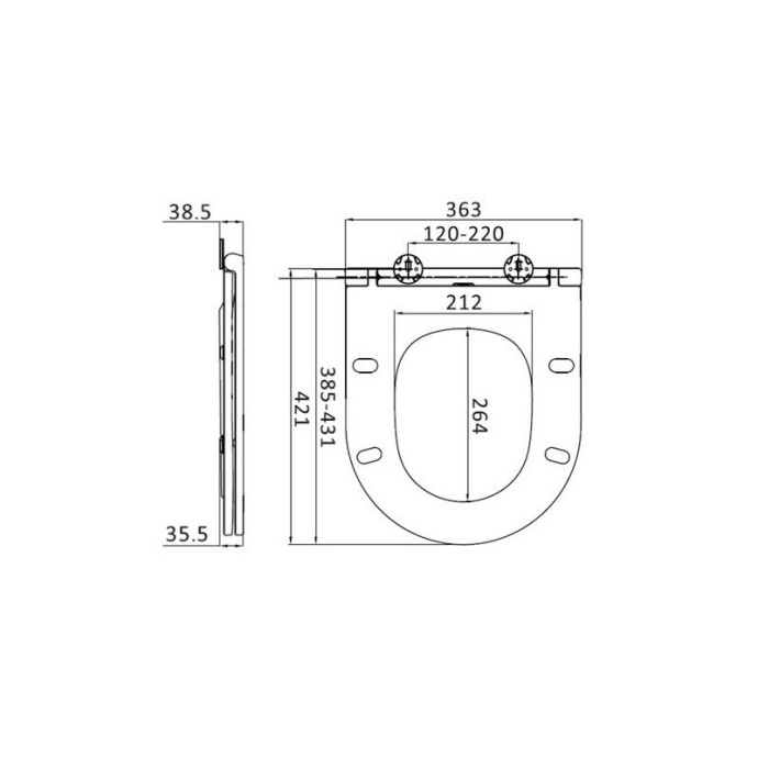 Крышка-сиденье Am.Pm Spirit V2.0 C707857WH с микролифтом - 1