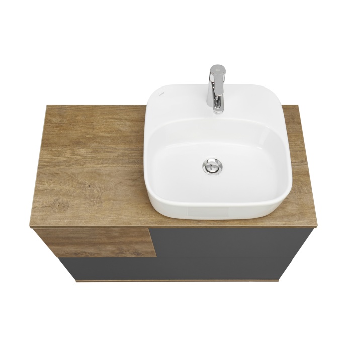 Тумба под раковину Aquaton Терра 85 светлое дерево-серый 1A247201TEKA0 - 8