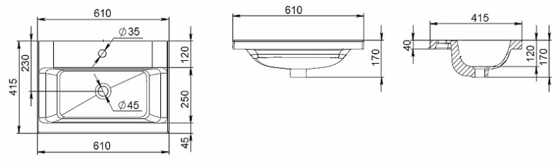 Мебельная раковина Am.Pm Gem 60 M90WCC0602WG - 4