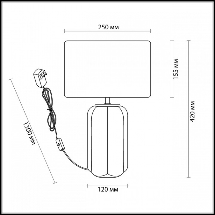 Настольная лампа декоративная Lumion Chi 5665/1T - 1