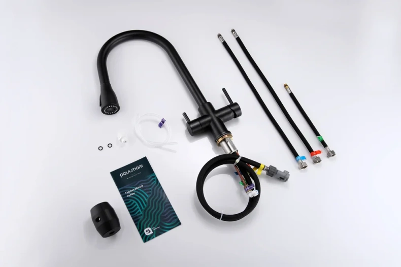 Смеситель для кухни Paulmark Lange черный матовый La214212-418 - 7