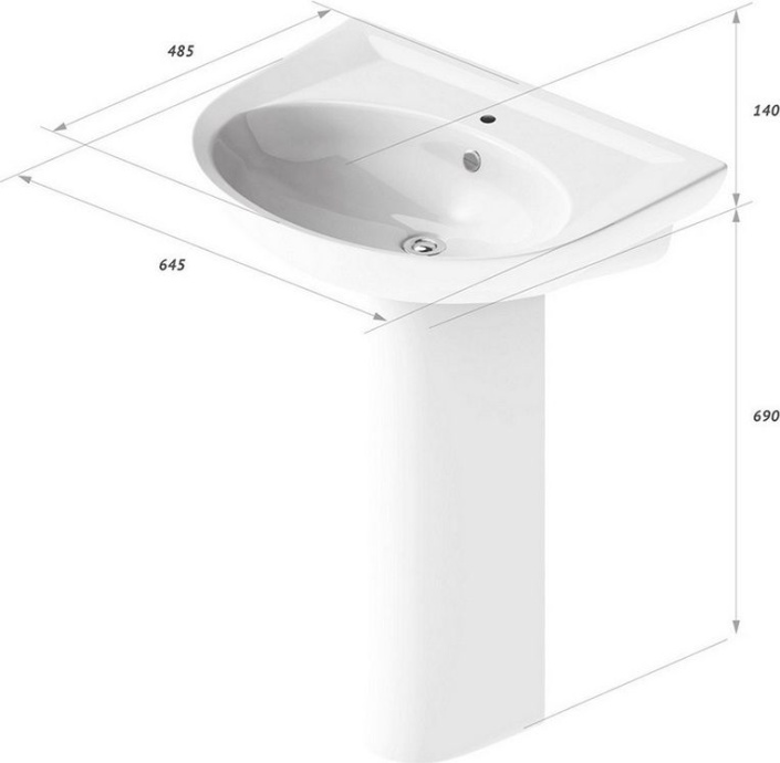 Раковина Sanita luxe Classic luxe CLCSLWB01 - 5