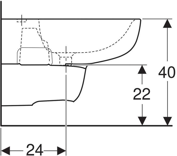 500.216.01.1 GEBERIT биде подвесное SMYLE /54х35/(белый) - 2