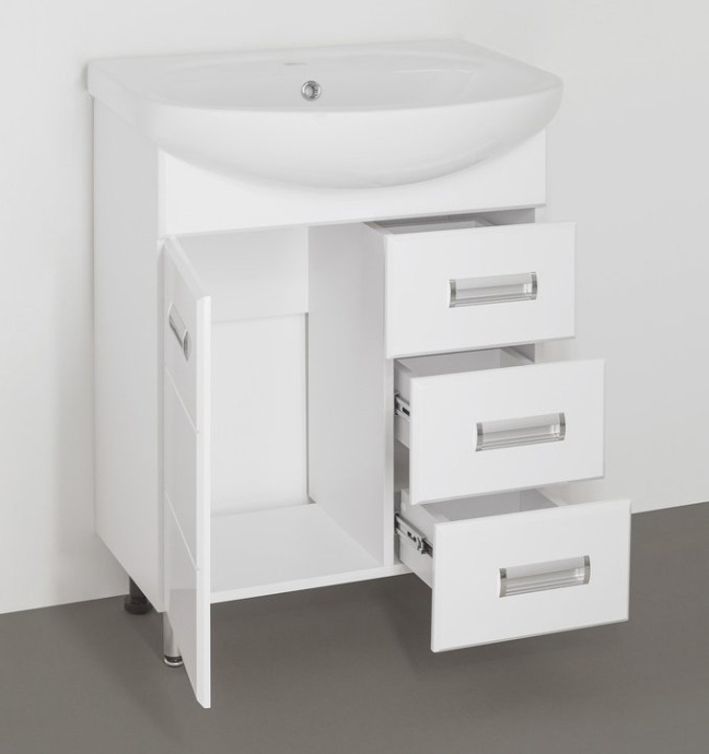 Тумба для комплекта Style Line Ирис 65 белая ЛС-00000016 - 1