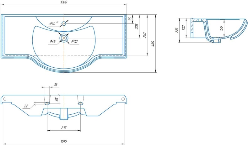 Мебель для ванной СанТа Монарх 105 - 9