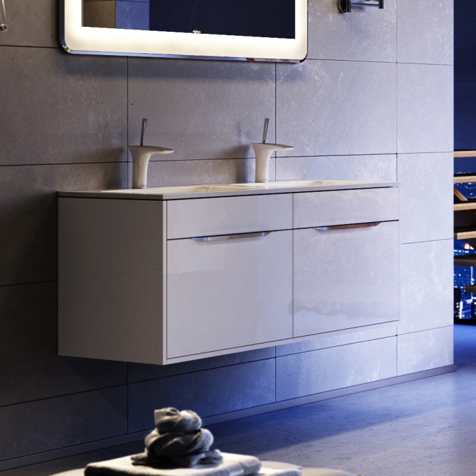 Тумба с раковиной Aqwella 5 stars Malaga 120 белая - 1