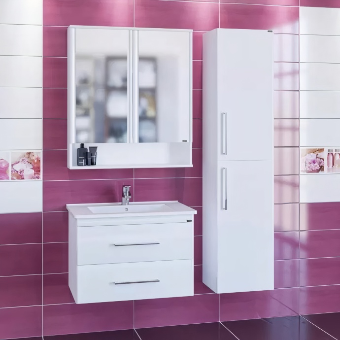 Тумба с раковиной подвесная Санта Вегас 75 белый - 2