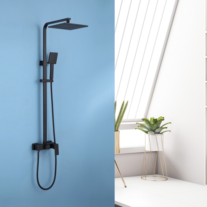 Душевая стойка ABBER Daheim черный матовый  AF8220B - 2