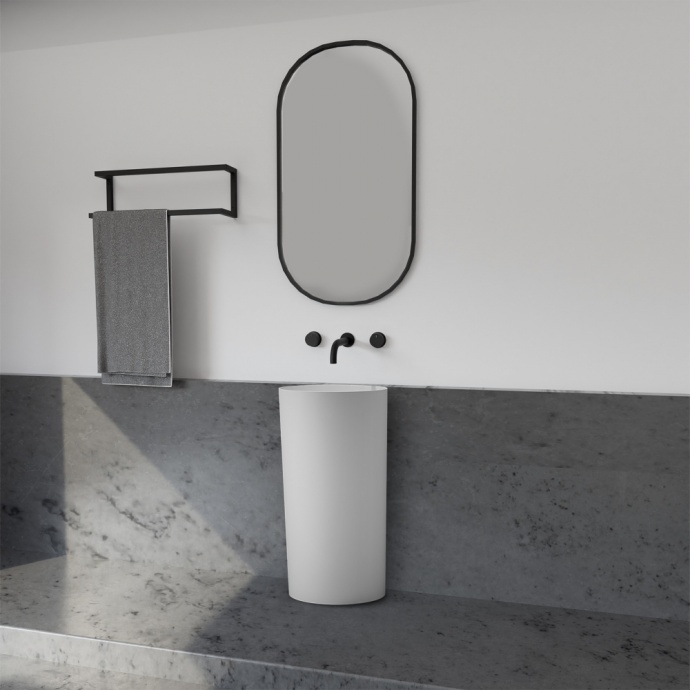 Раковина отдельностоящая ABBER Stein AS2506 белая матовая - 2