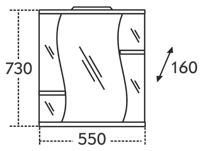 Зеркало-шкаф СанТа Лира 55 101052 - 4