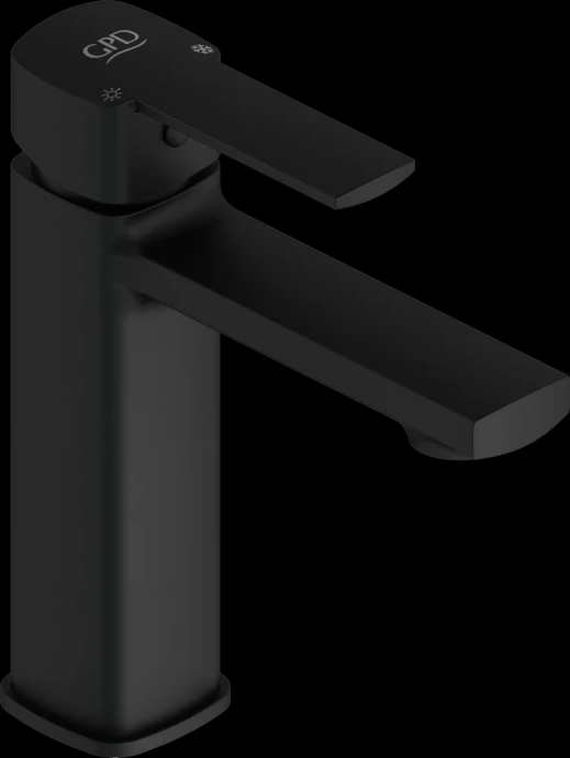 Смеситель для раковины GPD Pedra черный матовый MLB160-S - 0