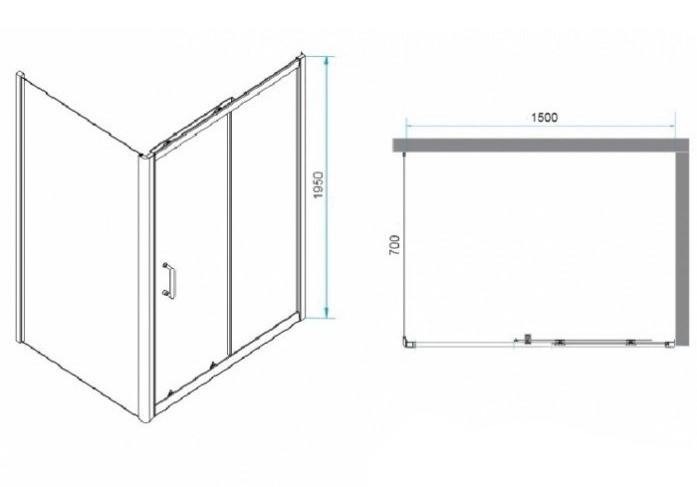 Душевой уголок RGW Passage PA-74B 150x70 профиль черный стекло прозрачное 410874157-14 - 2