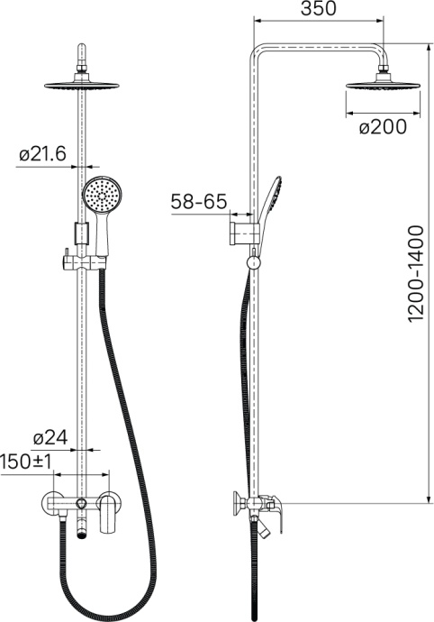 Душевая стойка Iddis Chip CHISB1Fi06 - 5