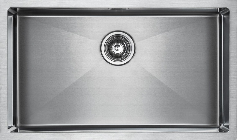 Мойка кухонная Paulmark Koher 74 брашированная сталь PM807444-BS - 0