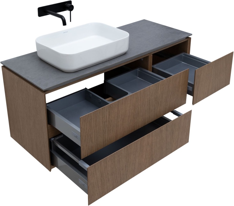 Тумба под раковину Allen Brau Infinity 120 L темное дерево 1.21005.NO - 6