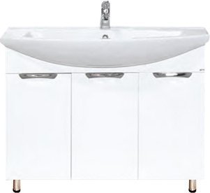 Тумба для комплекта Misty Лаванда 105 белая эмаль, прямая Э-Лав01105-011Пр - 0