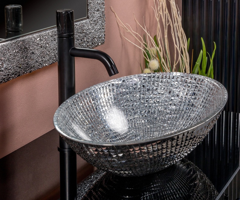 Раковина накладнаяArmadi Art NeoArt 51 серебро 815 - 1