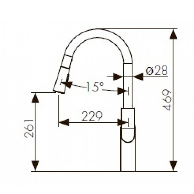 Смеситель Kaiser Linear 59044 для кухонной мойки - 1