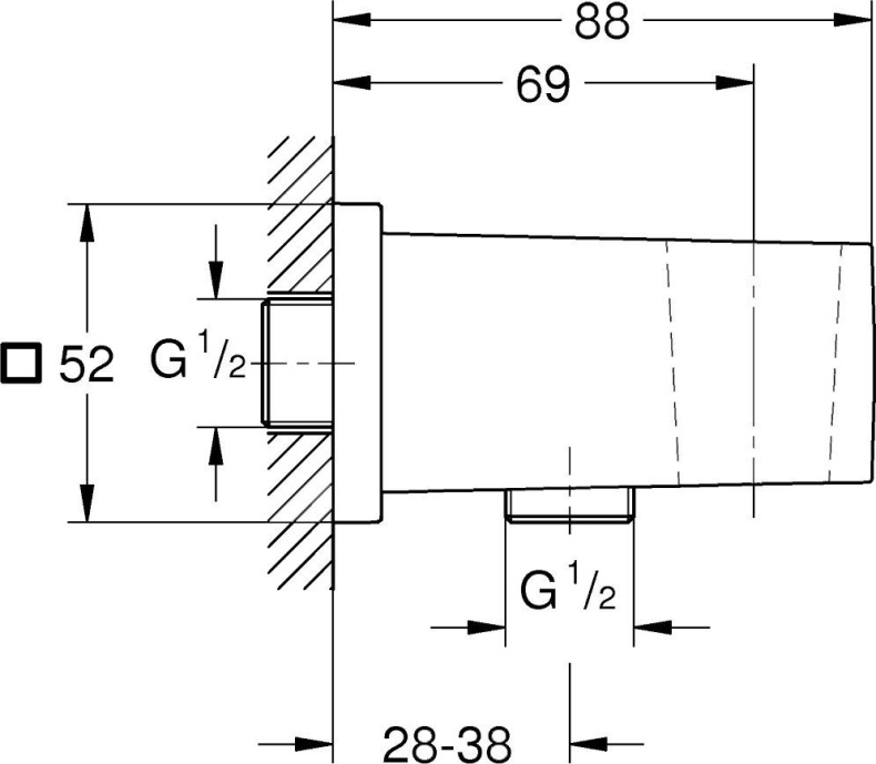 Настенный держатель Grohe Euphoria Cube 26370A00 темный графит - 2