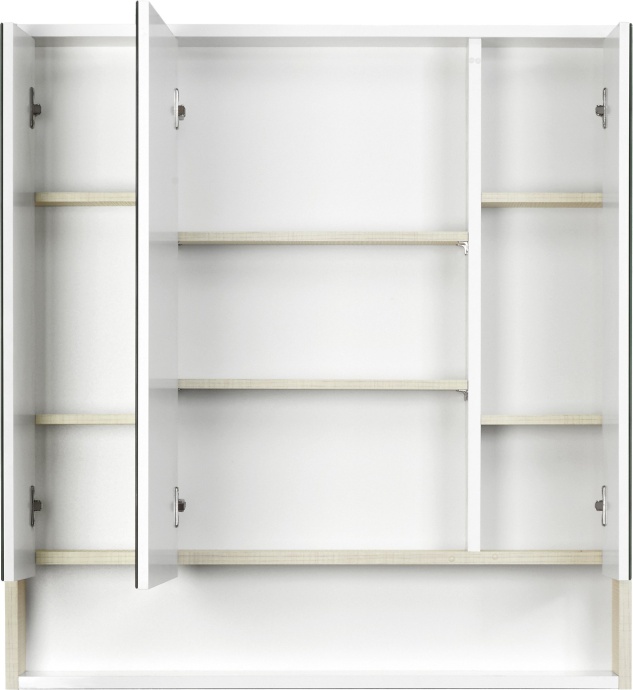 Зеркало-шкаф Aquaton Рико 80 белый-светлое дерево 1A215302RIB90 - 1