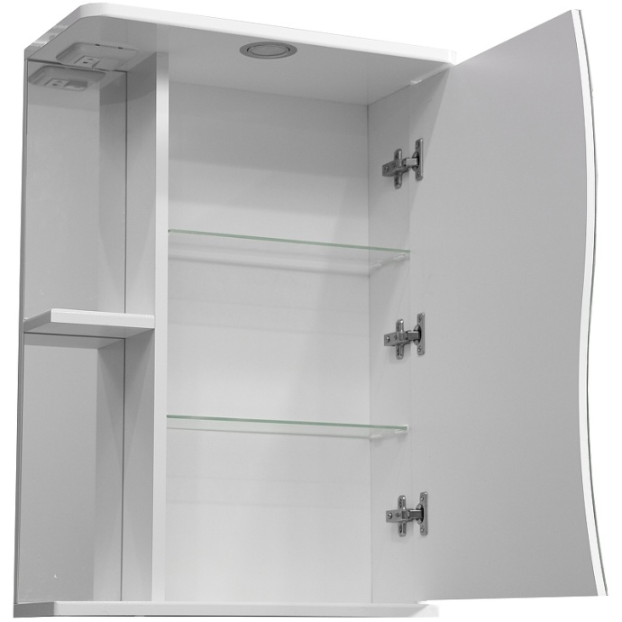 Зеркало-шкаф Polar Волна Верея 55 R с подсветкой белый SP-00000041 - 1