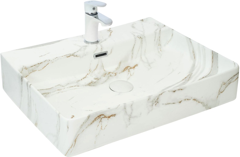 Раковина накладная Weltwasser WW ELBACH 2173 M845 60 белый - серый  10000004543 - 0