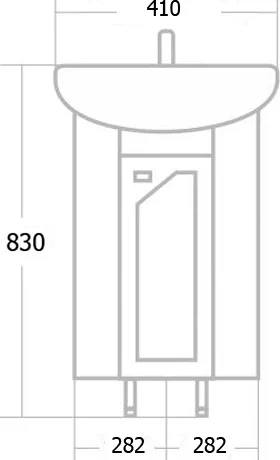 Тумба под раковину Onika Малютка 33 угловая, белый  103301 - 2