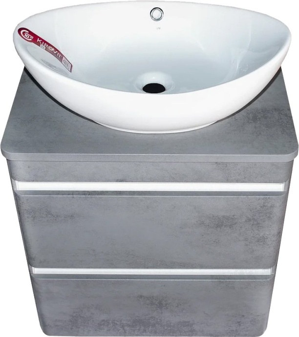 Тумба для комплекта Style Line Атлантика 60 Люкс Plus, подвесная, бетон темный СС-00002279 - 4