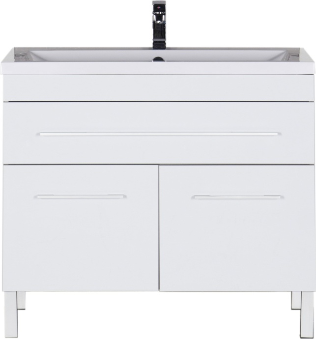 Тумба с раковиной Aquanet Верона 100 белая, 1 ящик, 2 двери 182710 - 2