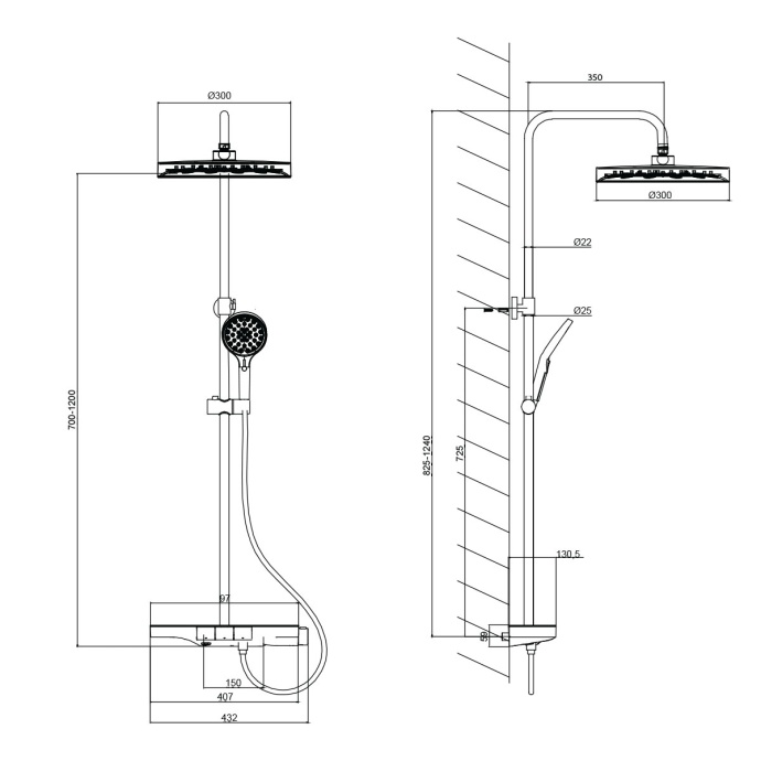 Душевая стойка Vincea Inspire термостатическая белый VSFS-3I12TW - 5