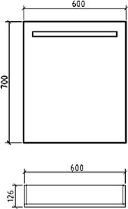 Зеркало-шкаф BelBagno SPC-1A-DL-BL-600 - 3