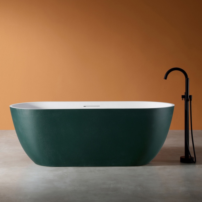 Ванна из искусственного камня Abber Frankfurt 170х75 темно - зеленый матовый AM9941MBG - 1