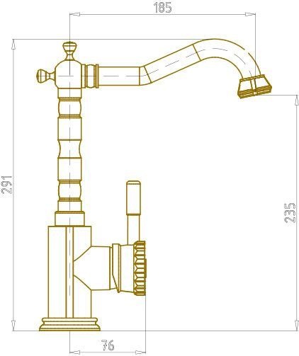 Смеситель для раковины Bronze de Luxe Windsor  10107 - 4