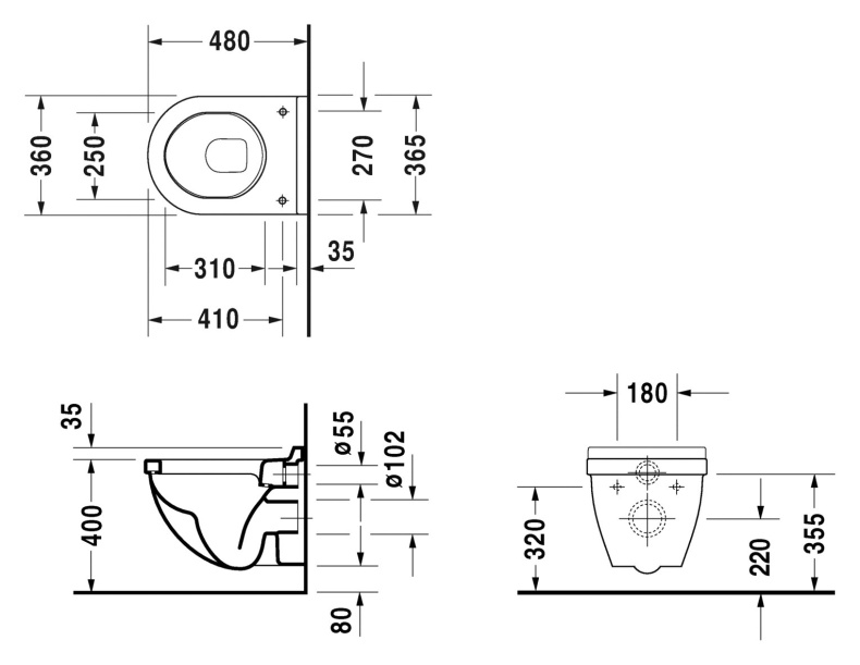 Унитаз подвесной Duravit Starck 3 с крышкой, белый (2202090000) - 2