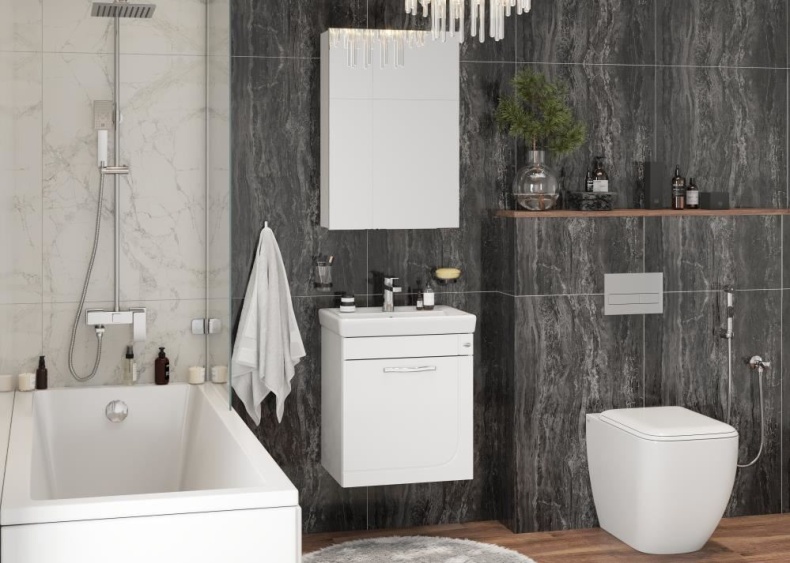 Тумба с раковиной Onika Ирис 50 белый  - 4