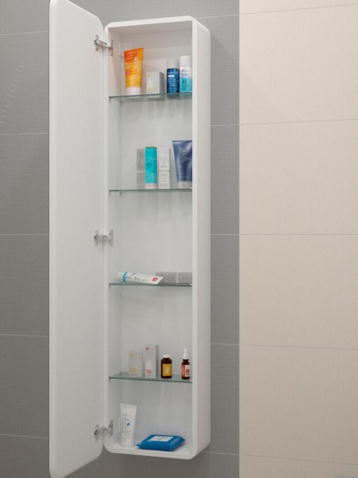 ЛОРЕНЦО Зеркало-пенал 400х1600, с розеткой LED МВК009 - 1