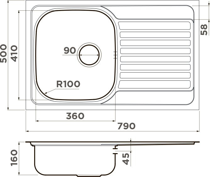 Мойка кухонная Omoikiri Kashiogawa 79 4993452 - 1