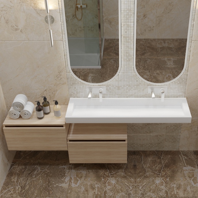 Тумба Armadi Art Flat Valessi Uno-S 60 подвесная светлое дерево 897-060-L - 0