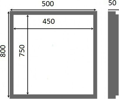 Люк настенный Люкер К 80x50 - 7