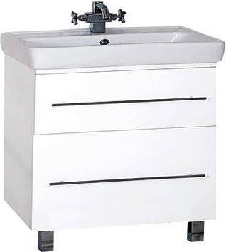 Тумба для комплекта Misty Елена 80 белая, с 2-мя ящиками П-Еле01080-012Я - 0