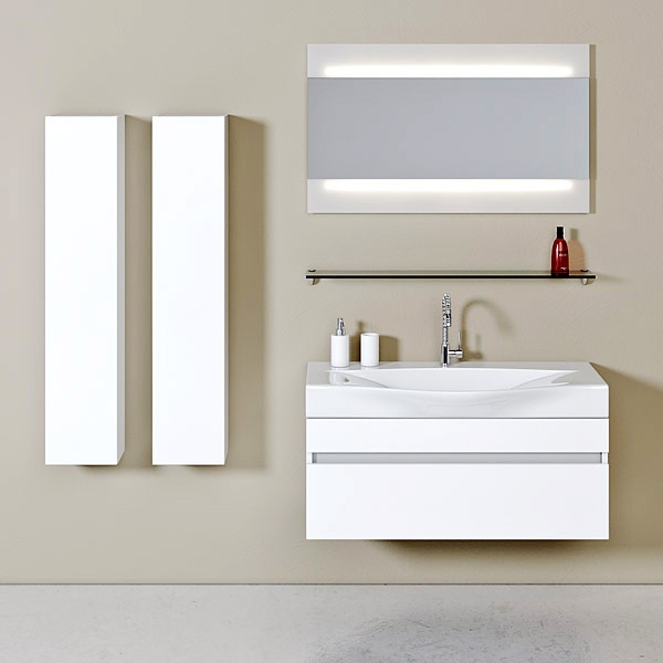 Тумба для комплекта Aqwella 5 stars Бергамо 100 белая Ber.01.10/W - 1