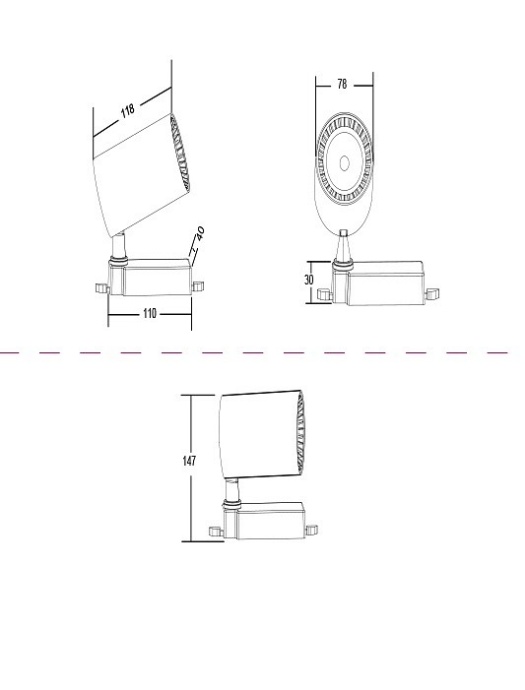 Трековый светодиодный светильник Maytoni Track TR003-1-12W3K-W - 3