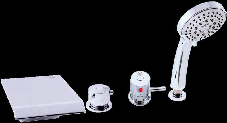 Смеситель на борт ванны термостатический Rav Slezak Dunaj хром DT273.5P - 0