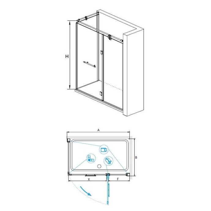 Душевой уголок Rgw Viscount  02044182-18 - 1