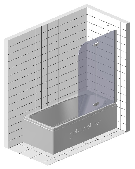 Шторка на ванну Koller Pool Waterfall Line QP93 R Chrome Grape QP93(right) chrome,clear - 5