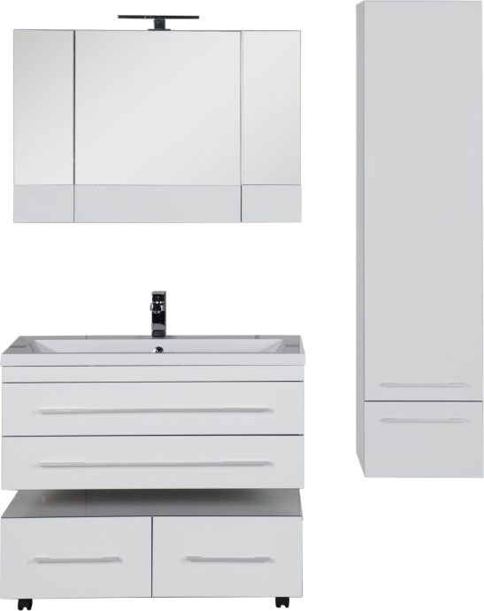 Тумба с раковиной Aquanet Верона 100 подвесная белая 175382 - 30