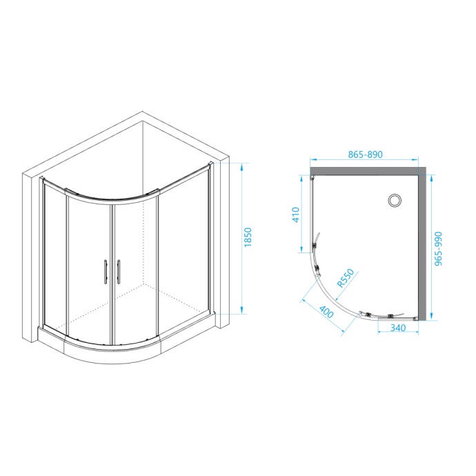 Душевой уголок Rgw 41086190-11 - 1