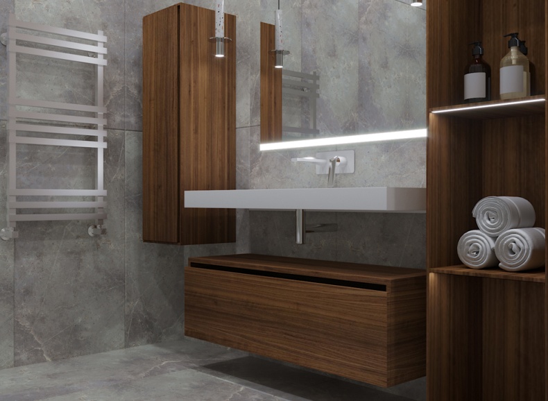 Тумба Armadi Art Vallessi UNO-S 100 подвесная темное дерево 897-100-D - 1