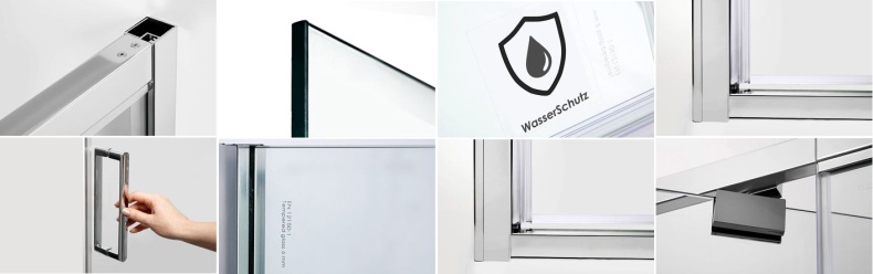 Душевая дверь в нишу Wasserkraft Berkel 48P27 80 см - 2